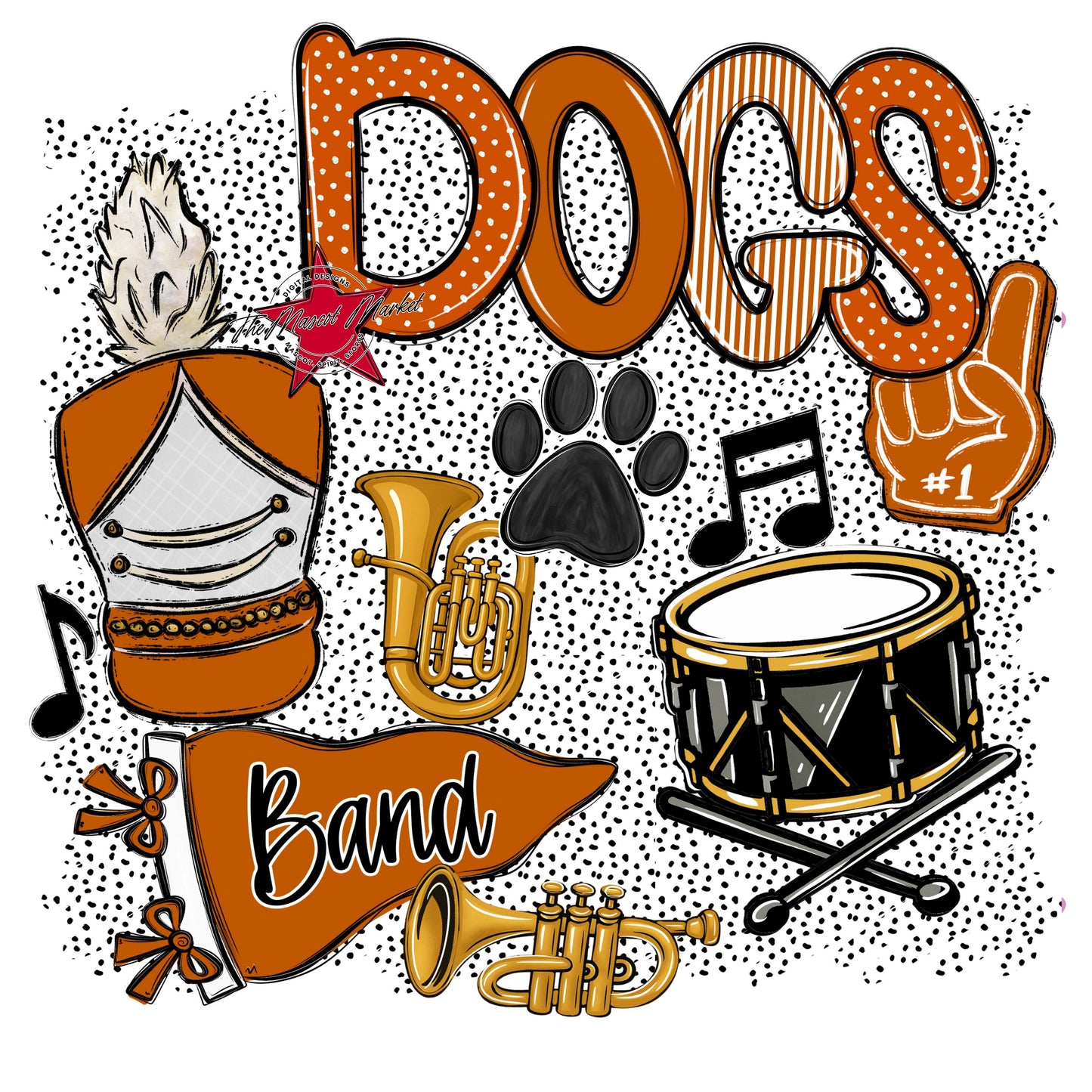 Dogs Band Spirit-Burnt Orange
