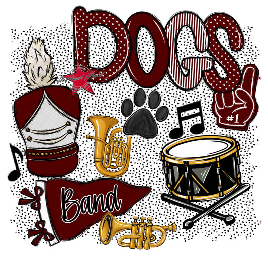 Dogs Band Spirit-Maroon