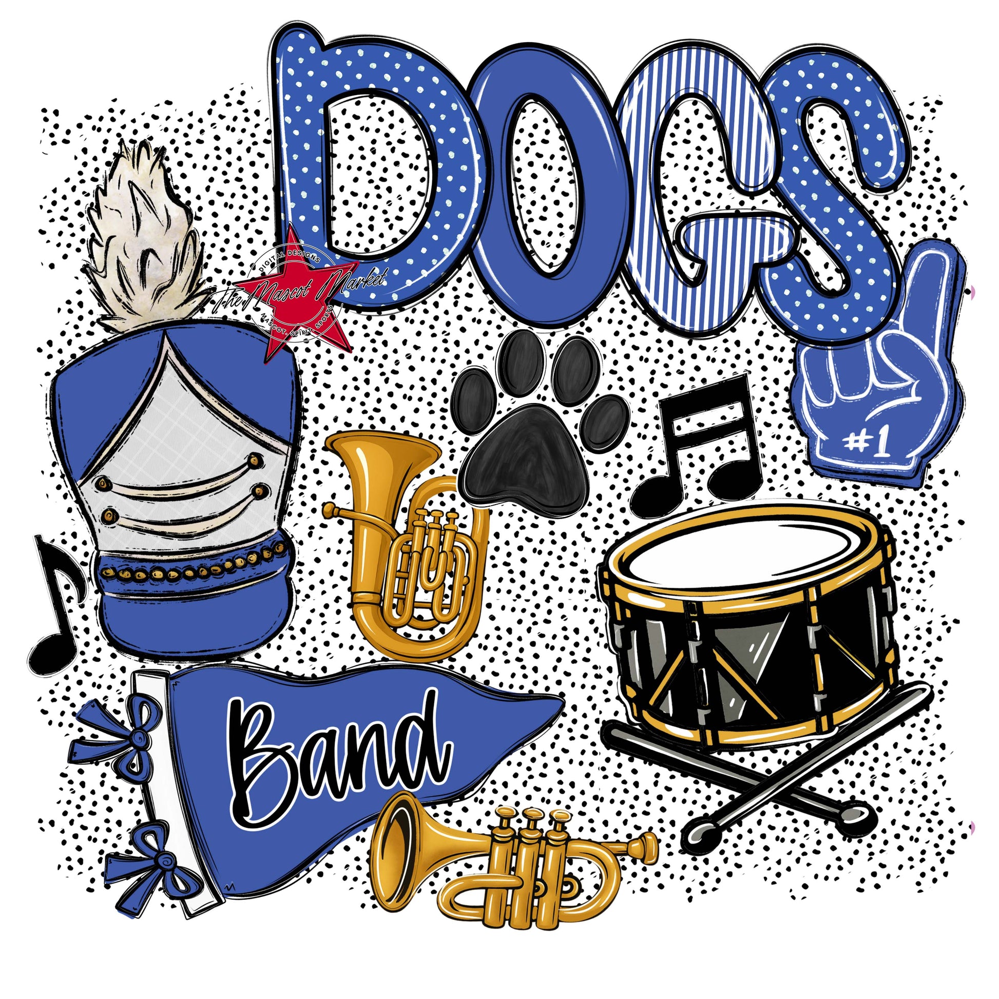 Dogs Band Spirit-Off Blue