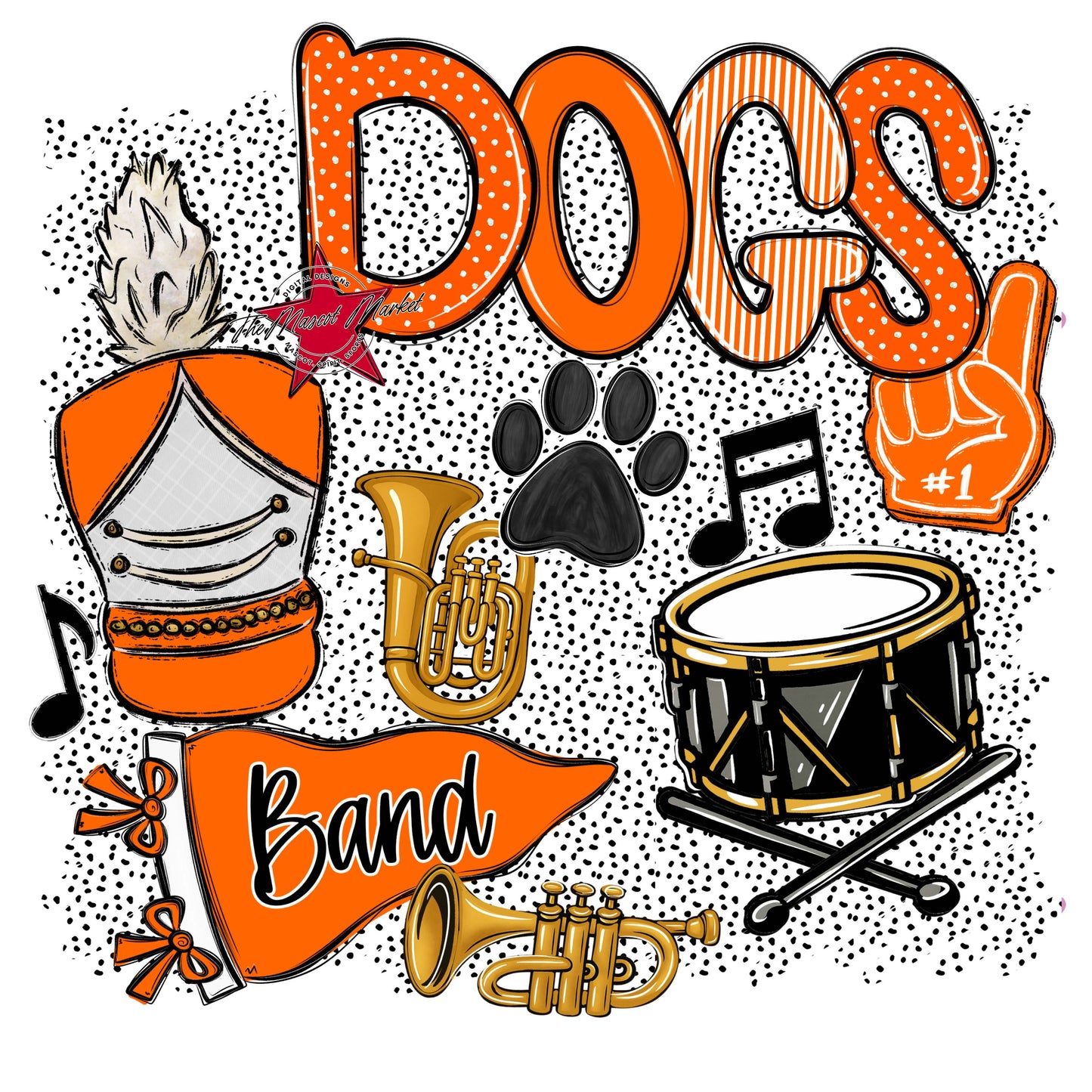 Dogs Band Spirit-Orange