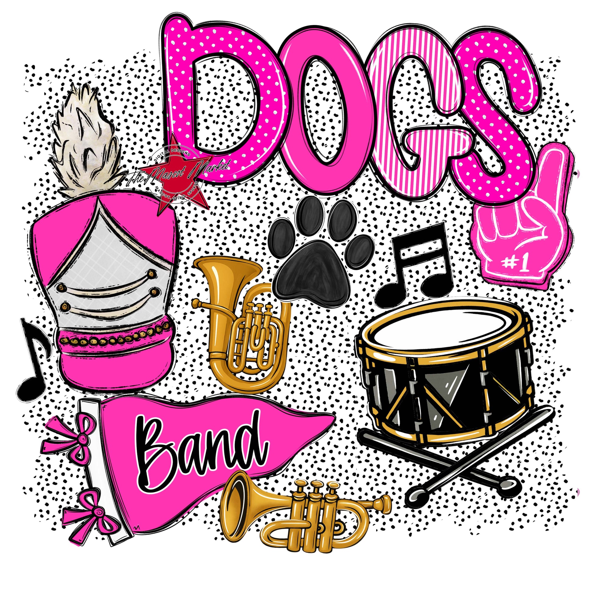 Dogs Band Spirit-Pink