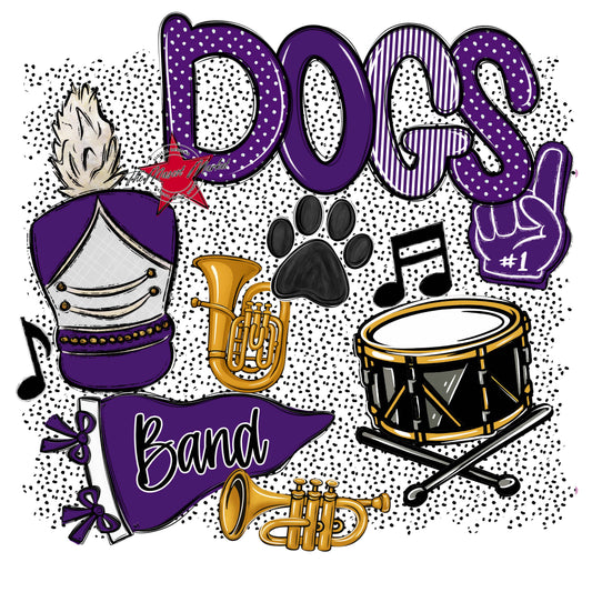 Dogs Band Spirit-Purple