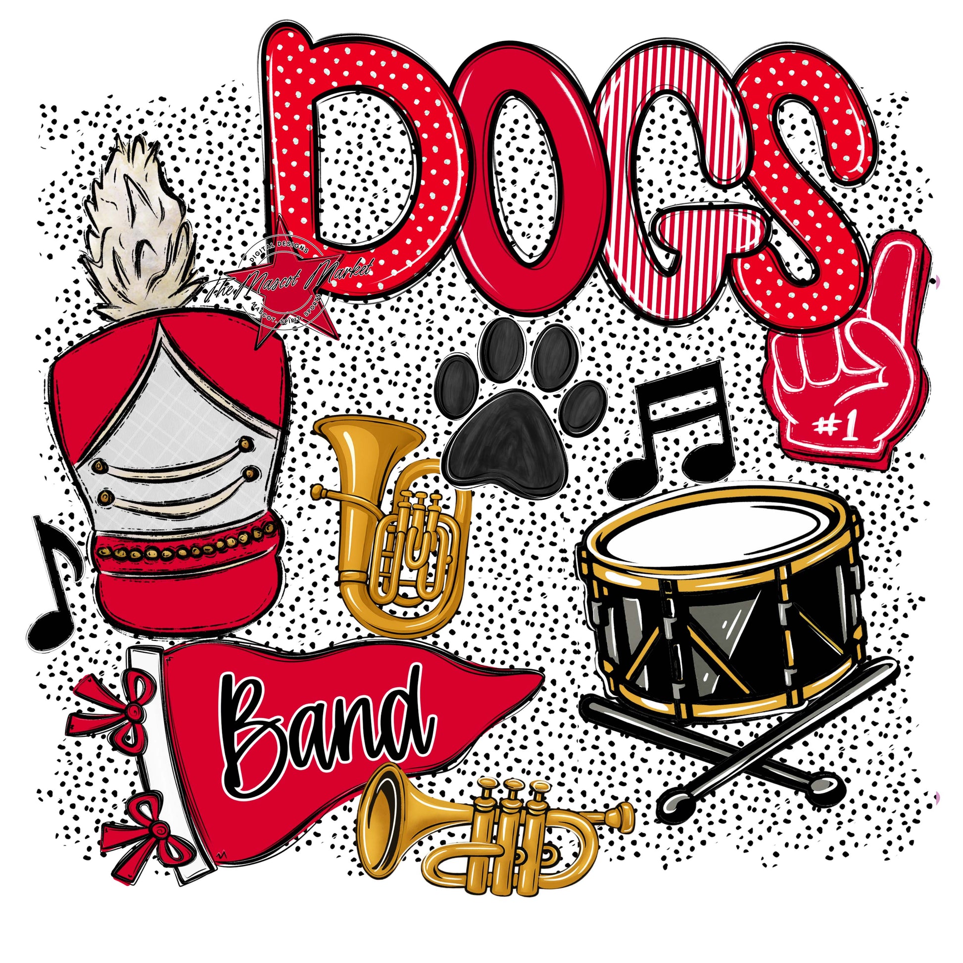 Dogs Band Spirit-Red