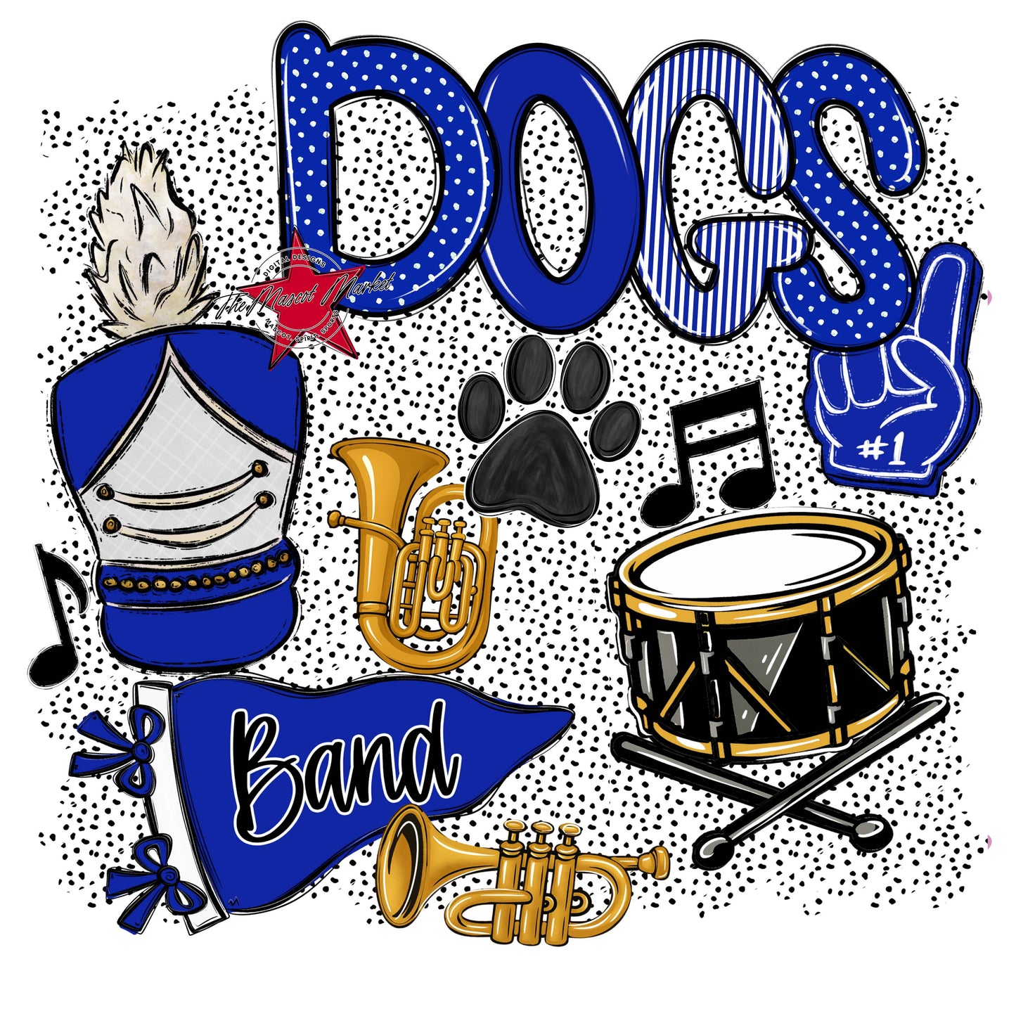Dogs Band Spirit-Royal Blue