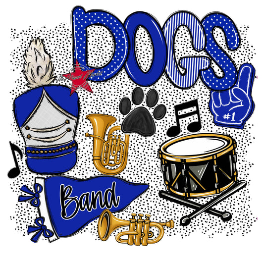 Dogs Band Spirit-Royal Blue