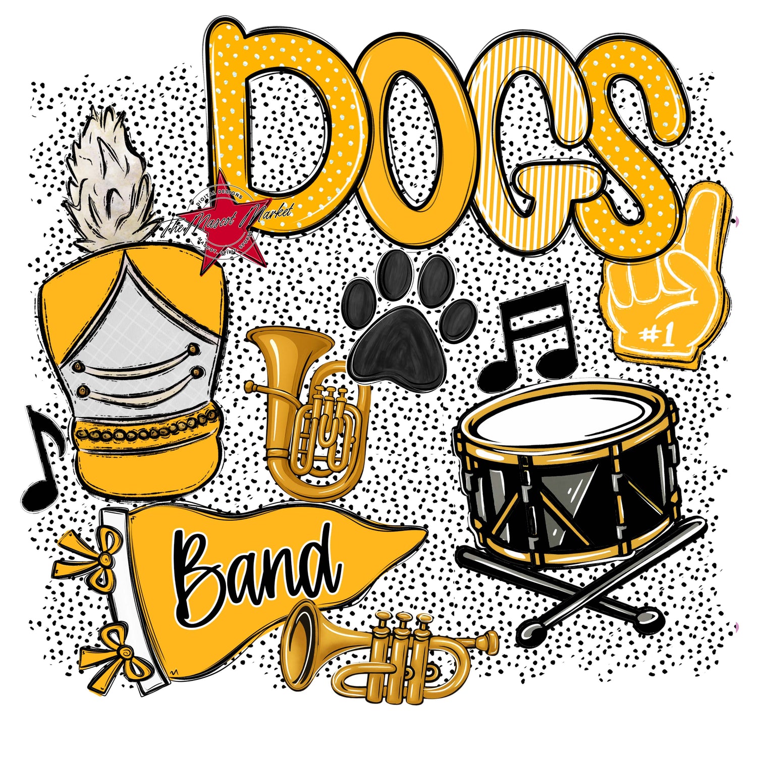 Dogs Band Spirit-Yellow