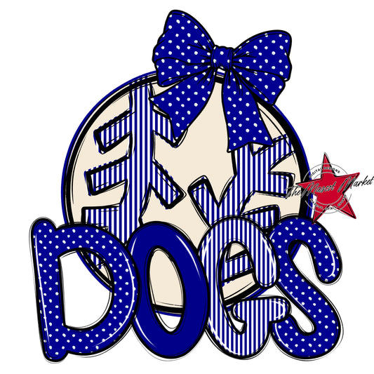 Dogs Baseball-Softball Spirit Design-Blue