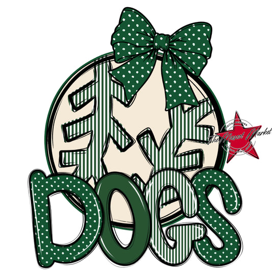 Dogs Baseball-Softball Spirit Design-Green