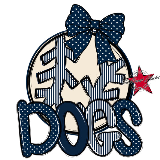 Dogs Baseball-Softball Spirit Design-Navy