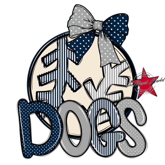 Dogs Baseball-Softball Spirit Design-Navy & Grey