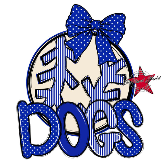 Dogs Baseball-Softball Spirit Design-Royal Blue