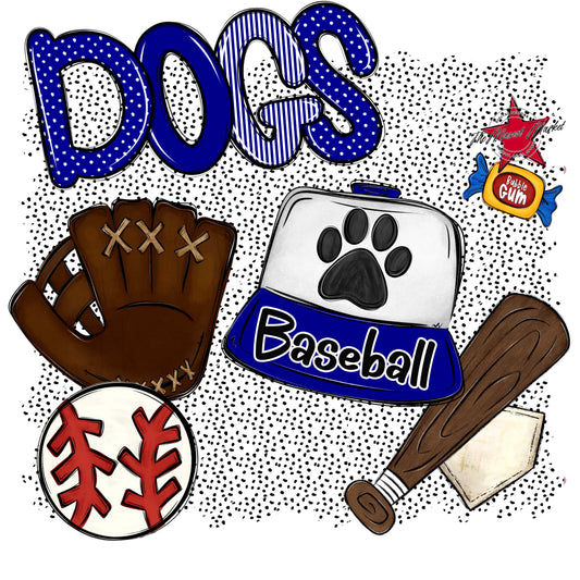 Dogs Baseball Spirit-Blue