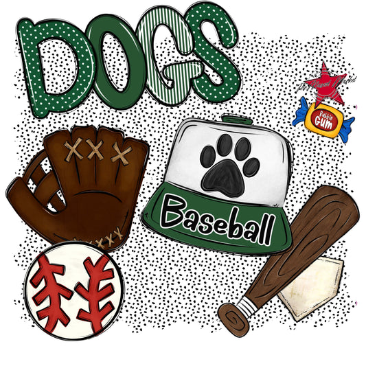 Dogs Baseball Spirit-Green