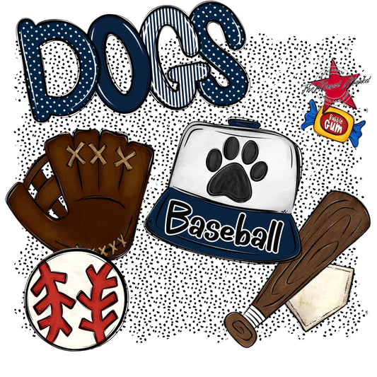 Dogs Baseball Spirit-Navy