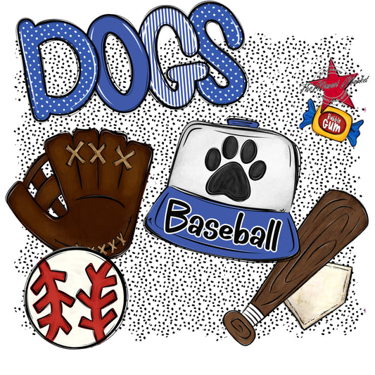 Dogs Baseball Spirit-Off Blue