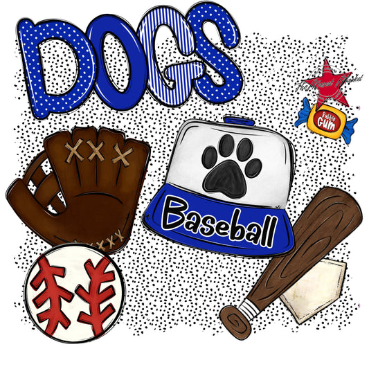 Dogs Baseball Spirit-Royal Blue