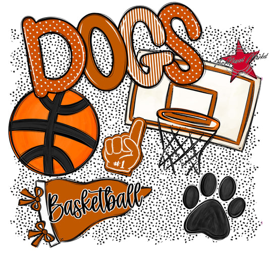 Dogs Basketball Spirit-Burnt Orange