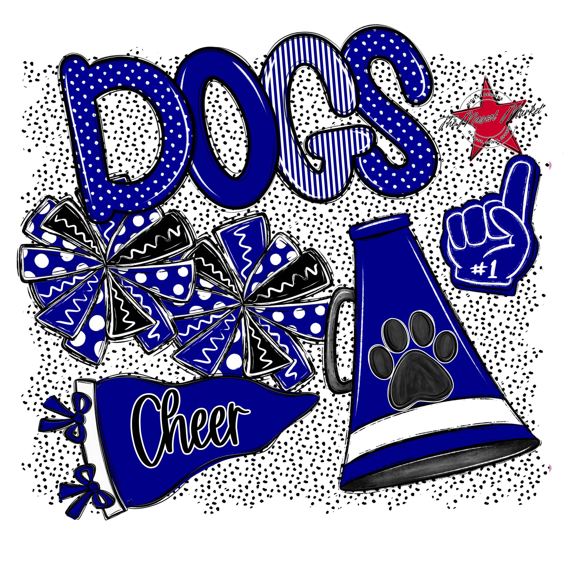 Dogs Cheer Spirit-Blue