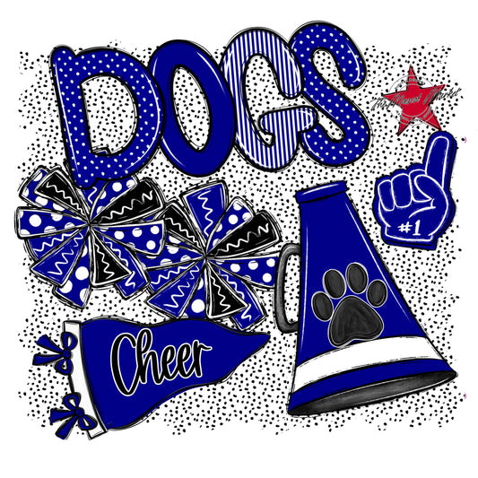 Dogs Cheer Spirit-Blue