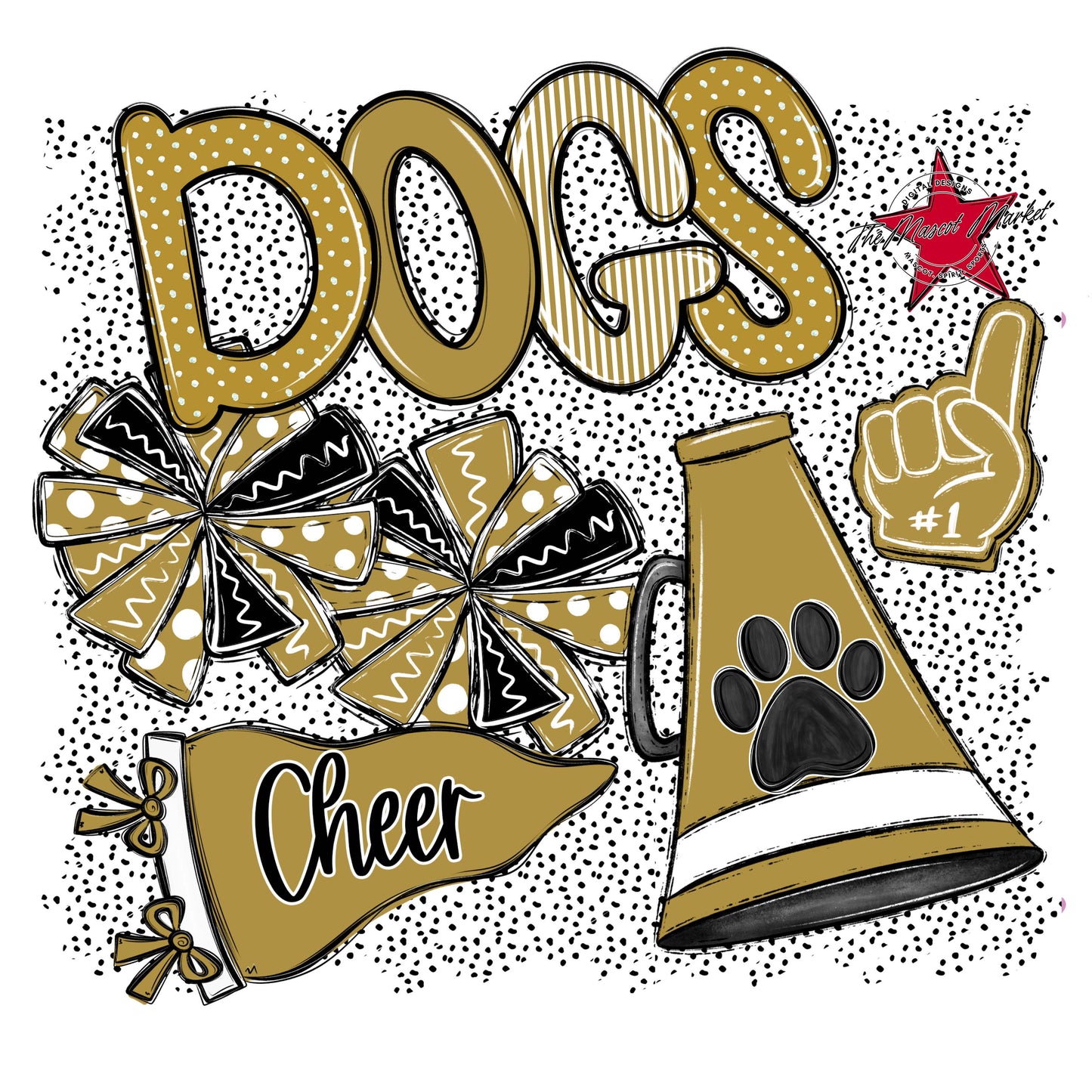 Dogs Cheer Spirit-Gold