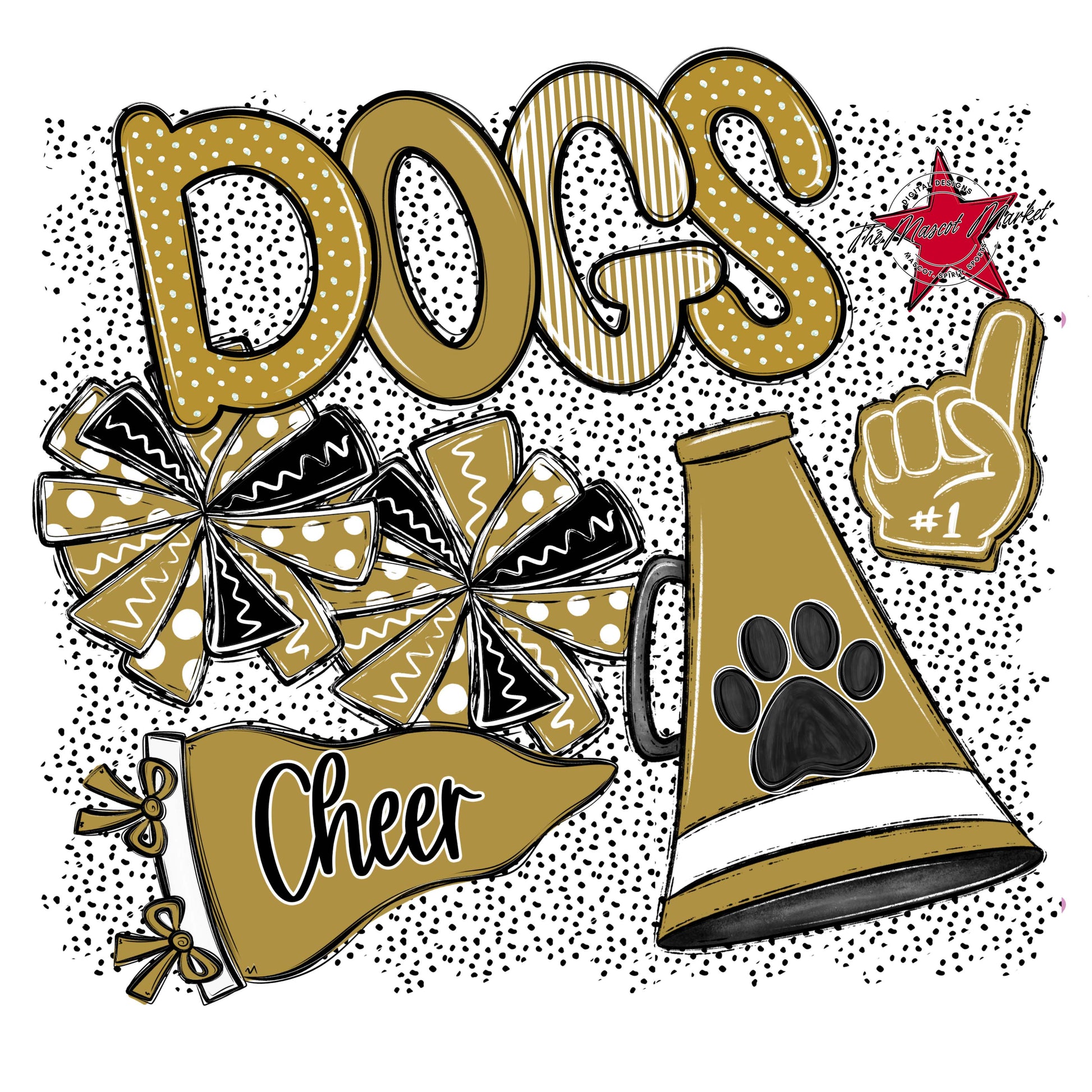 Dogs Cheer Spirit-Gold