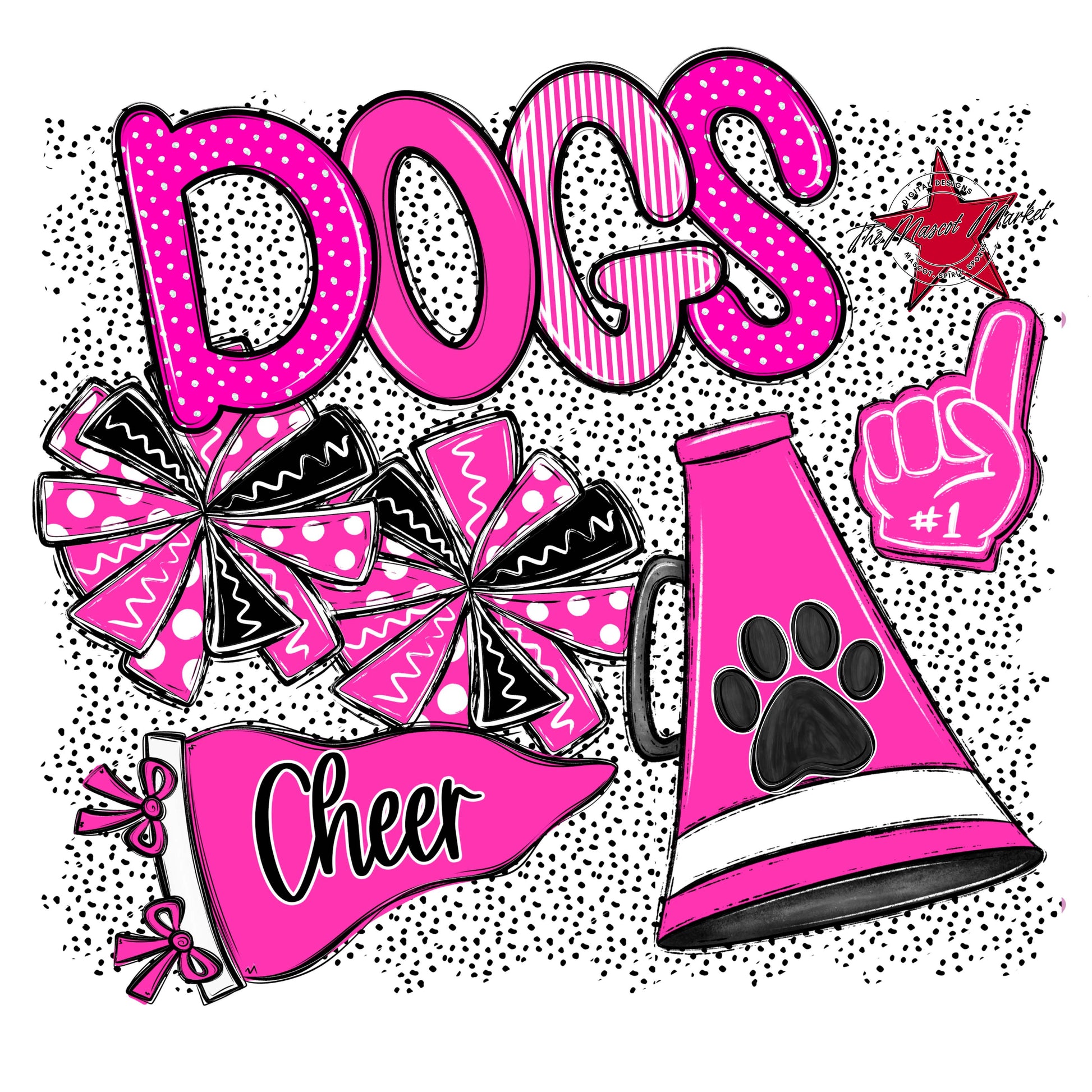 Dogs Cheer Spirit-Pink
