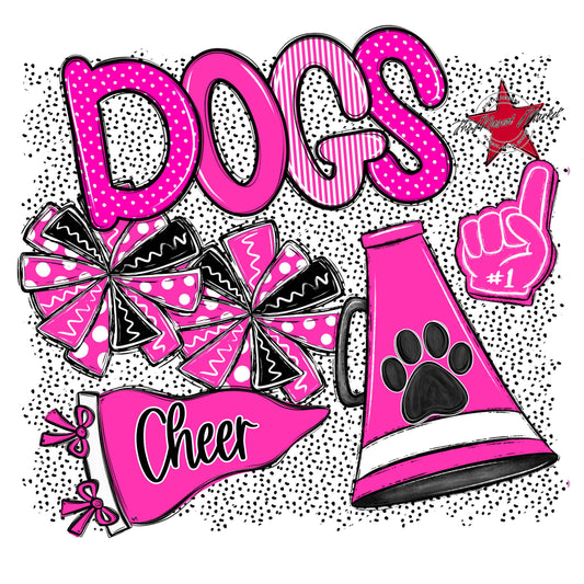 Dogs Cheer Spirit-Pink