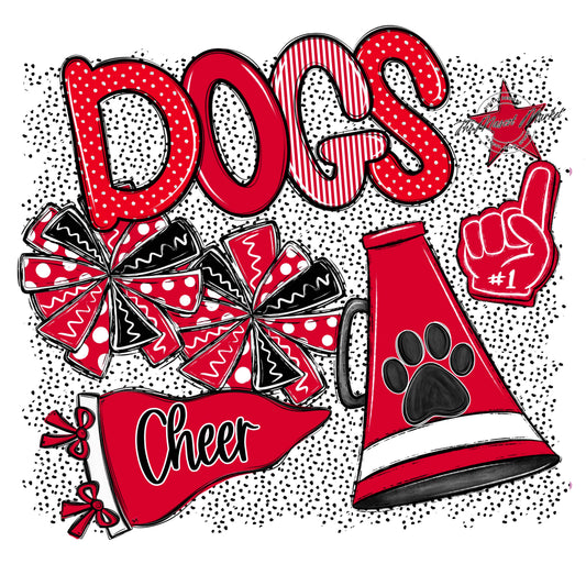 Dogs Cheer Spirit-Red