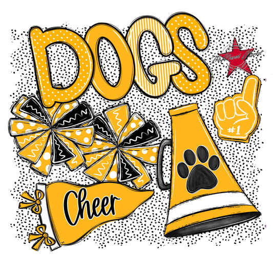 Dogs Cheer Spirit-Yellow
