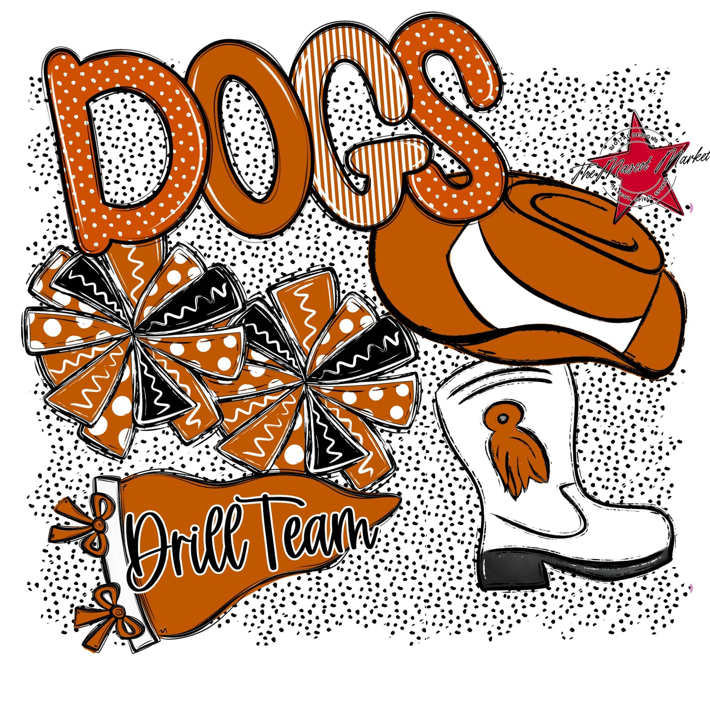 Dogs Drillteam Spirit-Burnt Orange