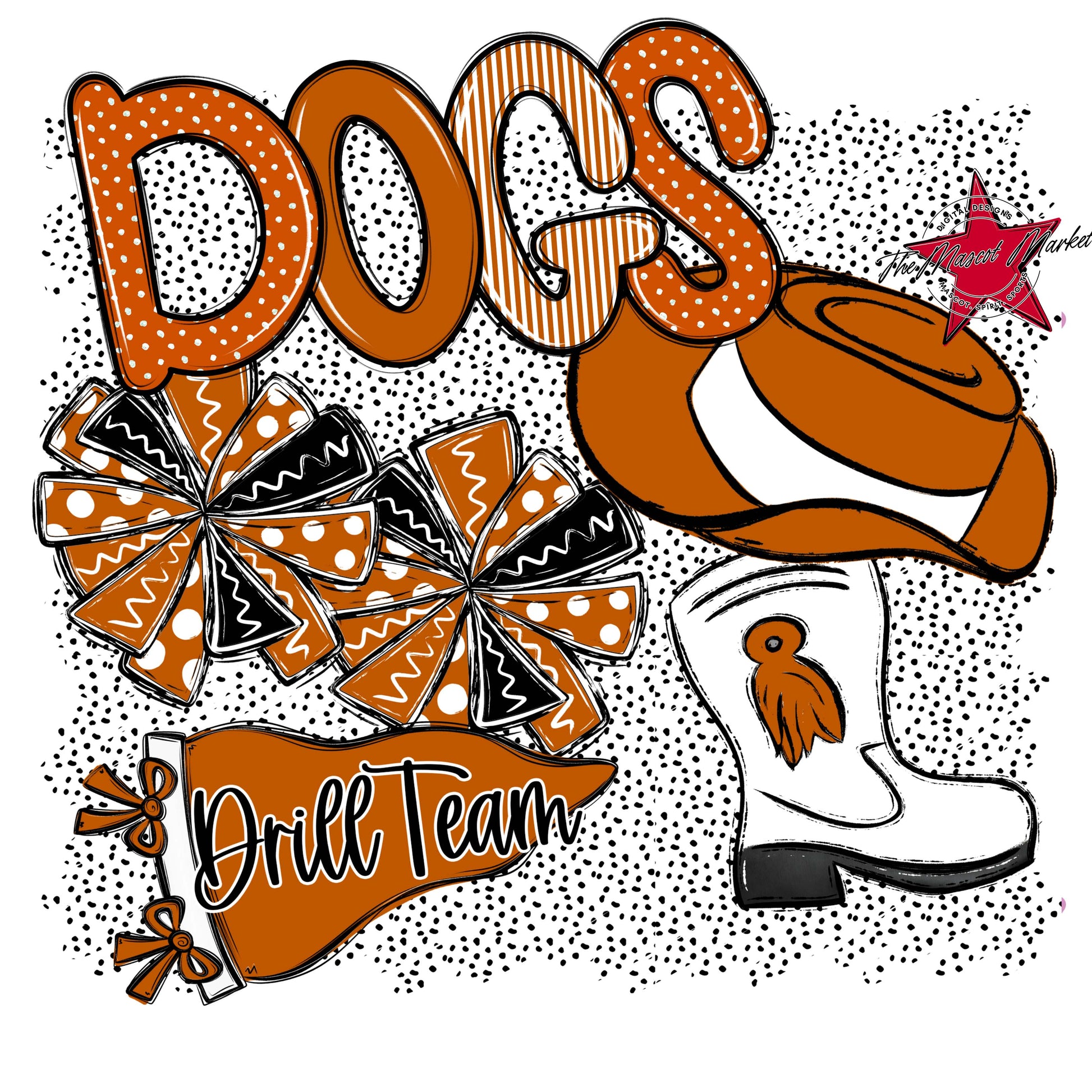 Dogs Drillteam Spirit-Burnt Orange
