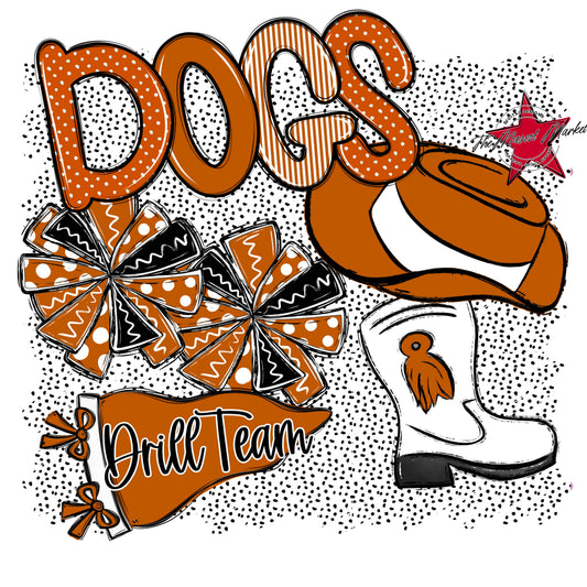 Dogs Drillteam Spirit-Burnt Orange