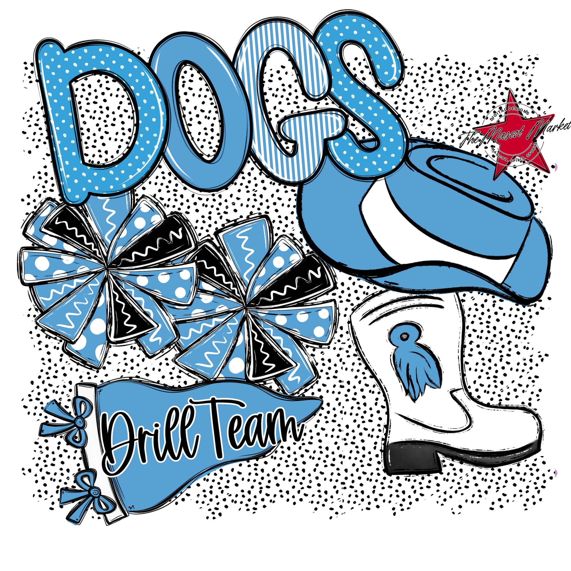 Dogs Drillteam Spirit-Carolina Blue
