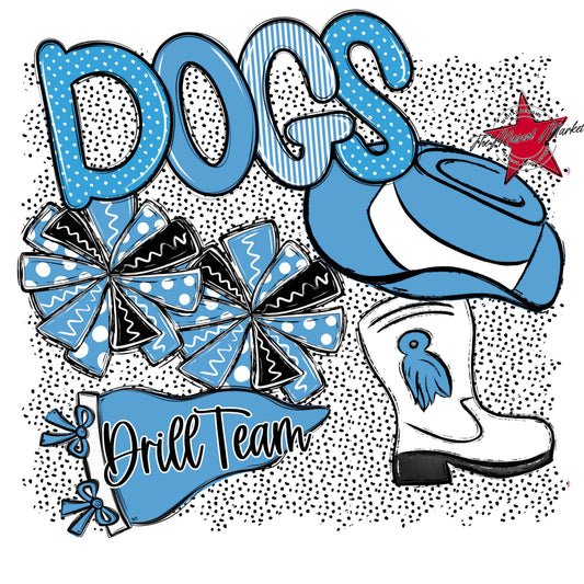Dogs Drillteam Spirit-Carolina Blue
