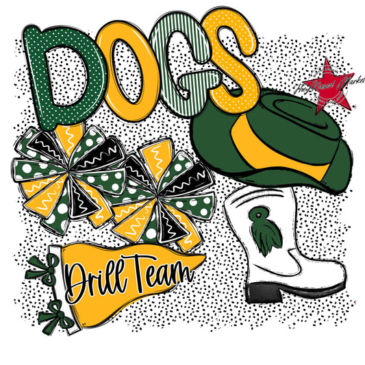 Dogs Drillteam Spirit-Green & Yellow