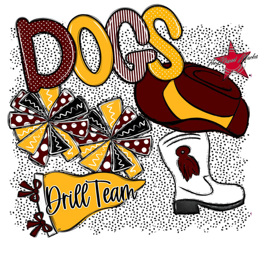 Dogs Drillteam Spirit-Maroon & Yellow