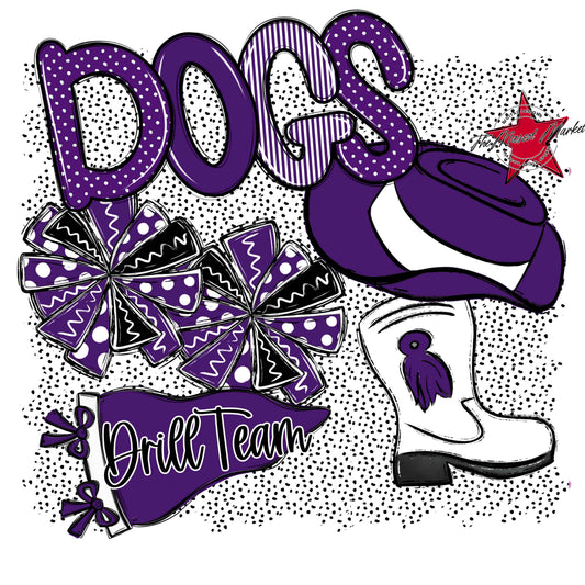 Dogs Drillteam Spirit-Purple