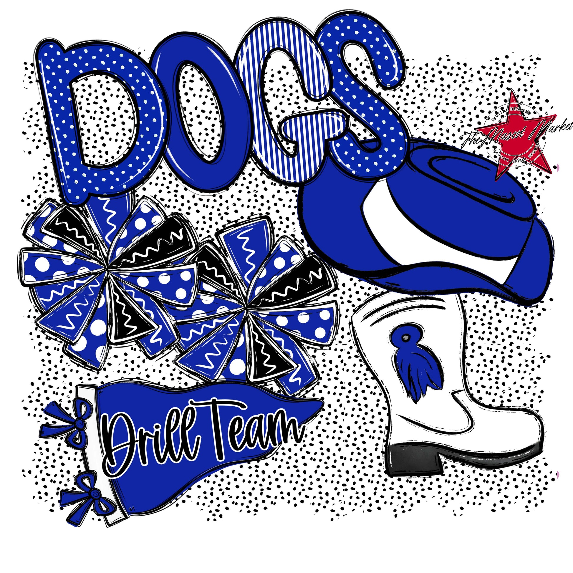 Dogs Drillteam Spirit-Royal Blue