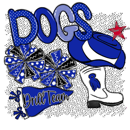 Dogs Drillteam Spirit-Royal Blue