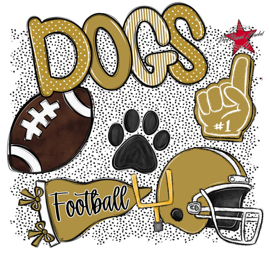 Dogs Football Spirit-Gold