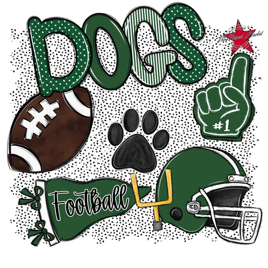 Dogs Football Spirit-Green