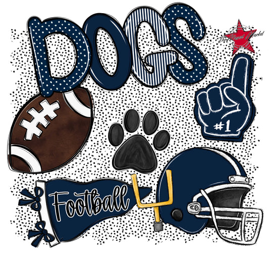 Dogs Football Spirit-Navy