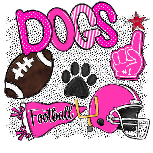 Dogs Football Spirit-Pink