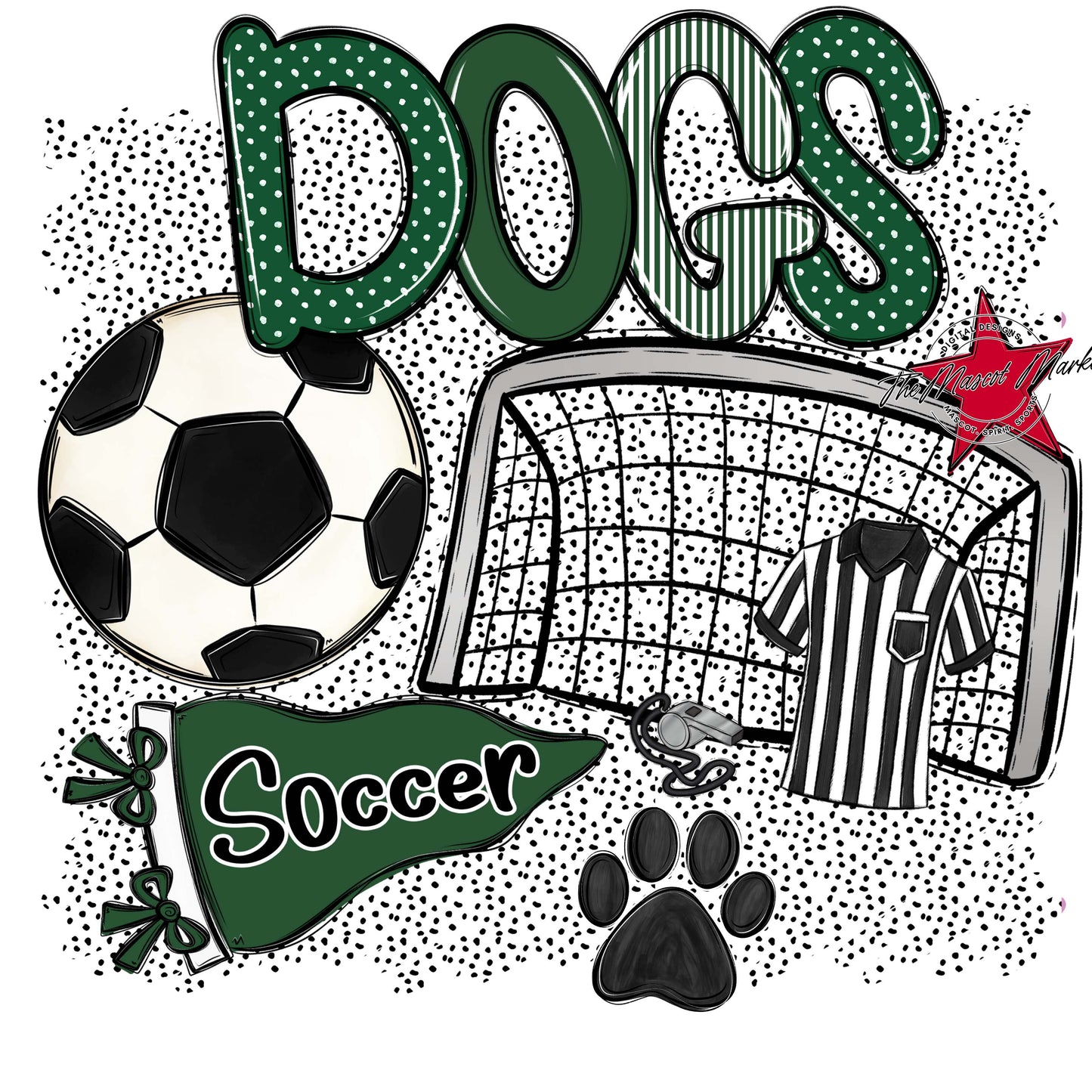 Dogs Soccer Spirit-Green