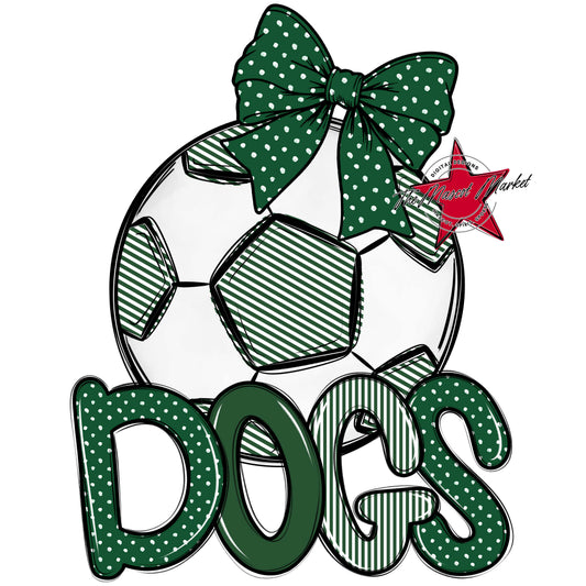 Dogs Soccer Spirit Design-Green