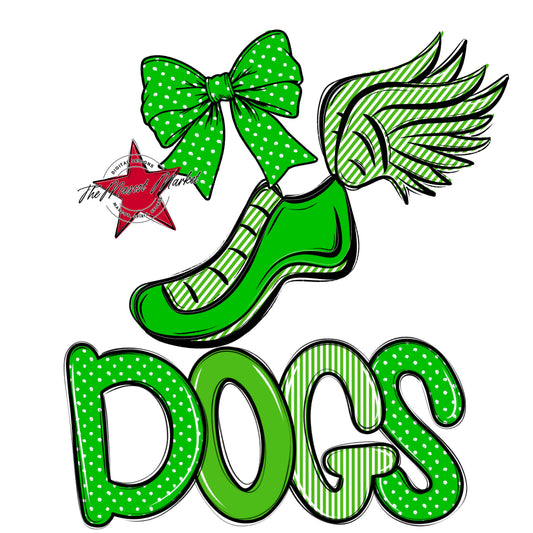 Dogs Track Spirit Design-Bright Green