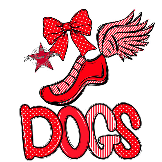 Dogs Track Spirit Design-Bright Red