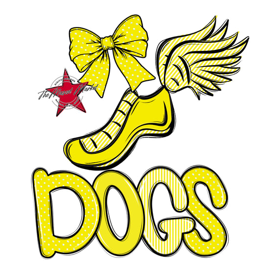 Dogs Track Spirit Design-Bright Yellow