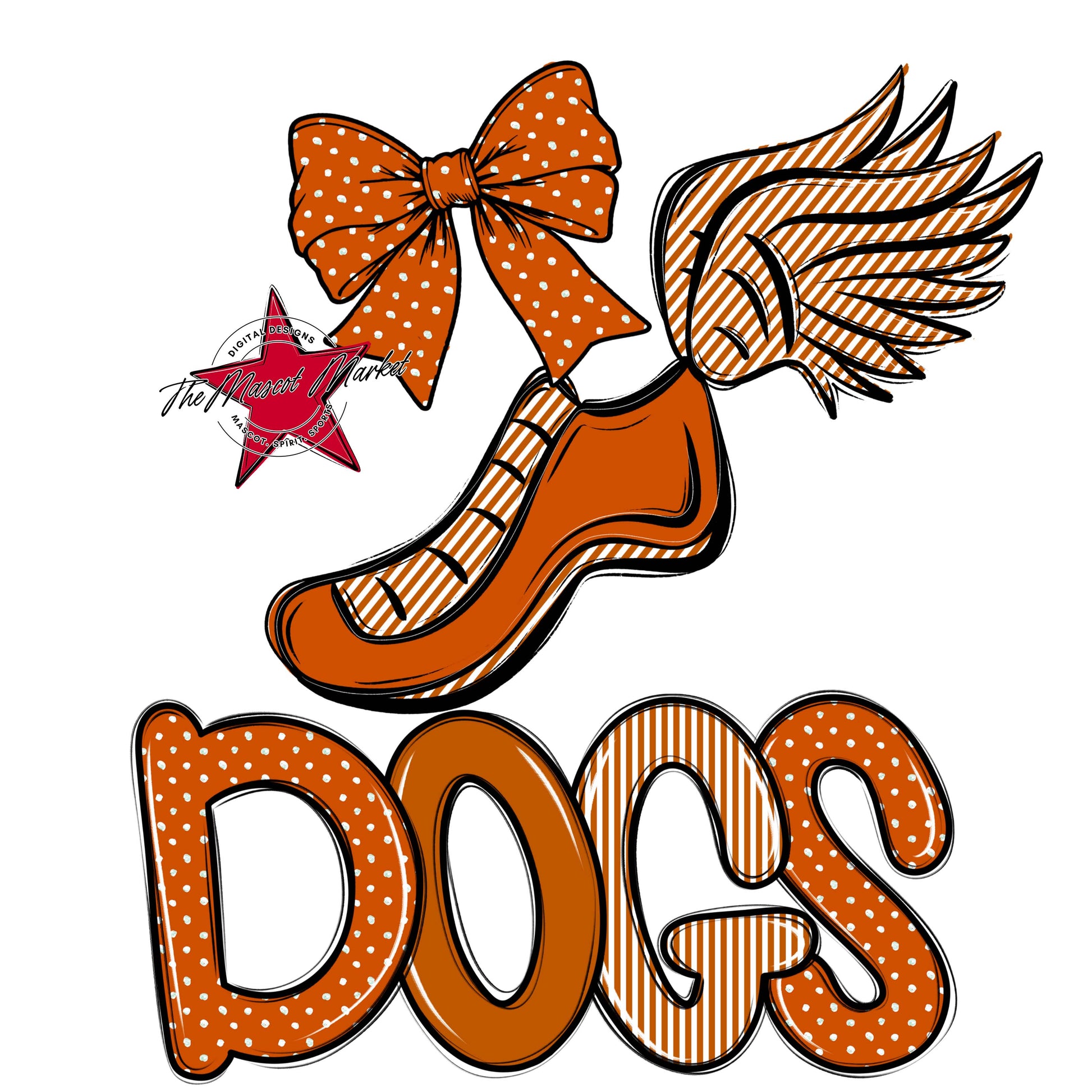Dogs Track Spirit Design-Burnt Orange