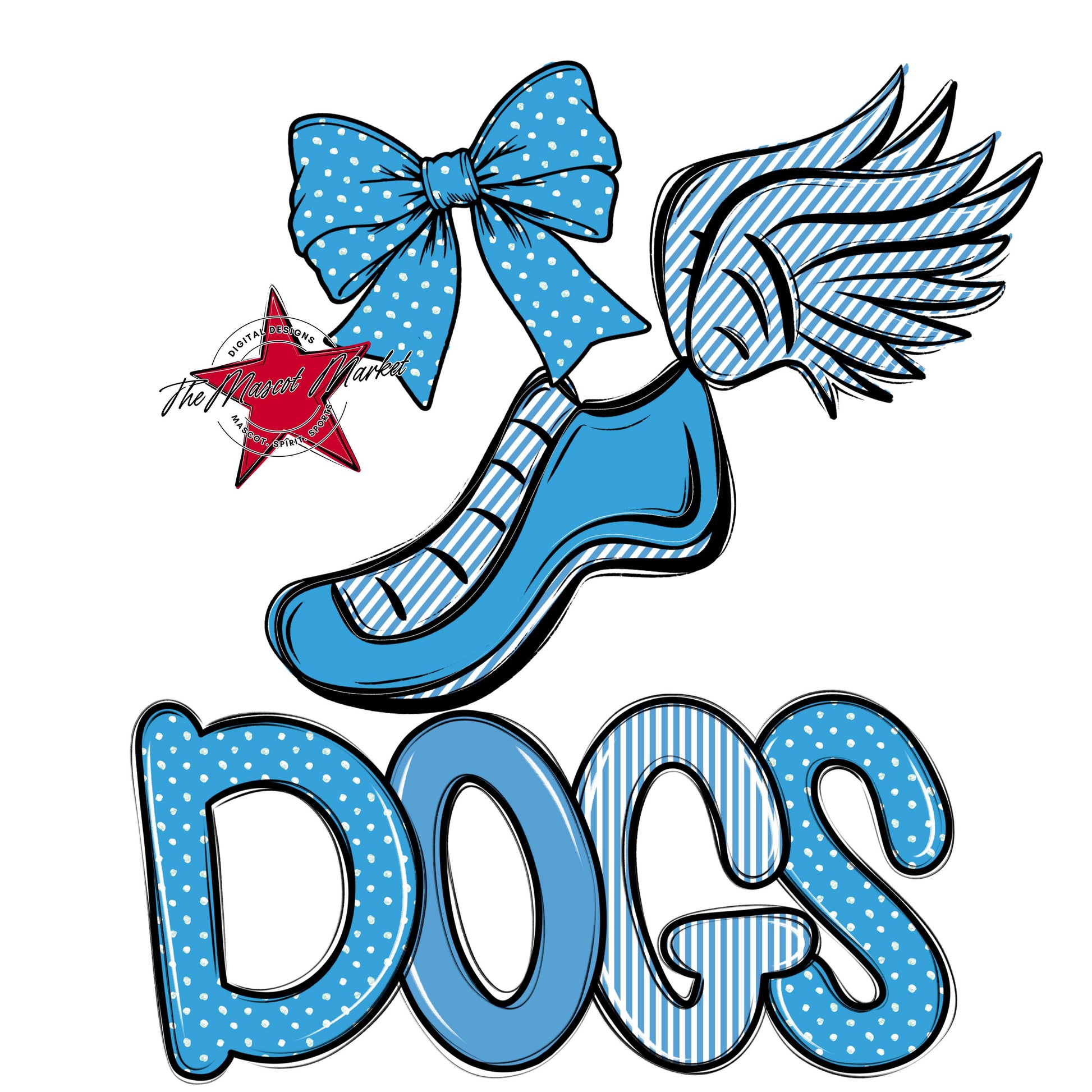 Dogs Track Spirit Design-Carolina Blue